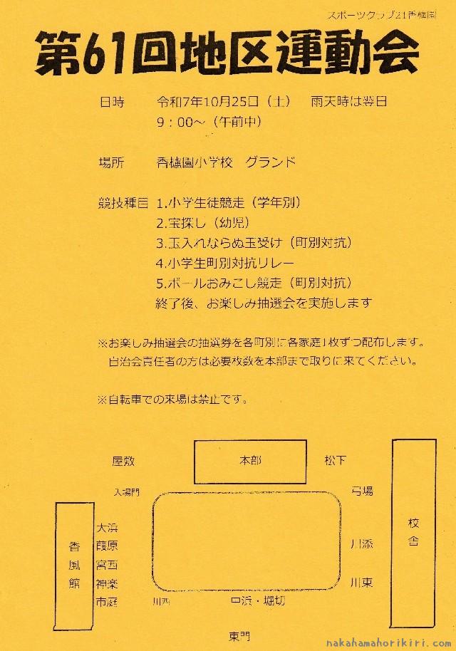 第61回地区運動会のチラシ